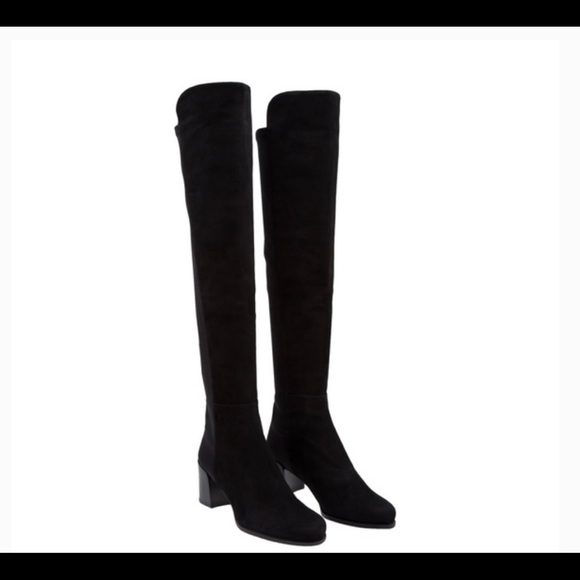 Stuart Weitzman Shoes - Brand new Stuart Weitzman Stand black suede over the knee boots. Size 9